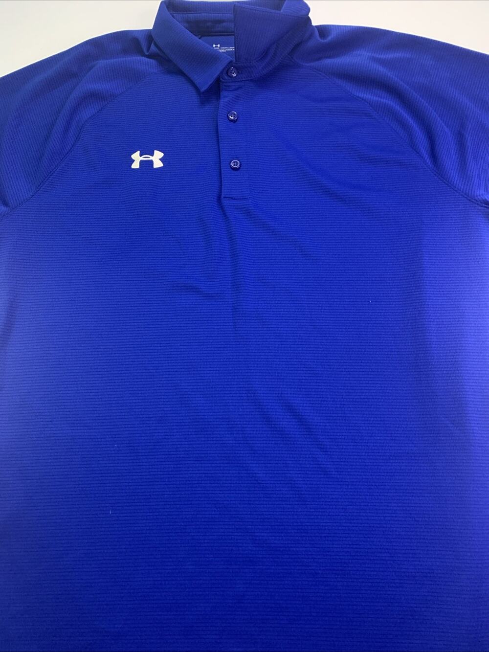 Under Armour Loose Heat Gear Polo Blue Mens XL